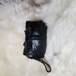 Elegant Black Bow Clutch